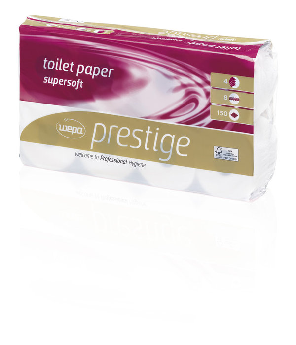 Toilettenpapier Satino Prestige 043031, Tissue 150 Blatt, 4-lagig