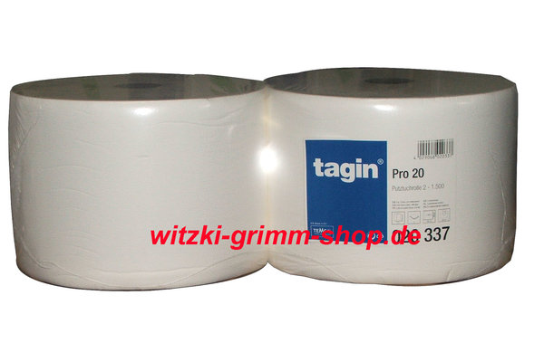 Putzpapier tagin® pro 20,  2-lagig , weiß,  Abrisss B 26 x L 36 cm*