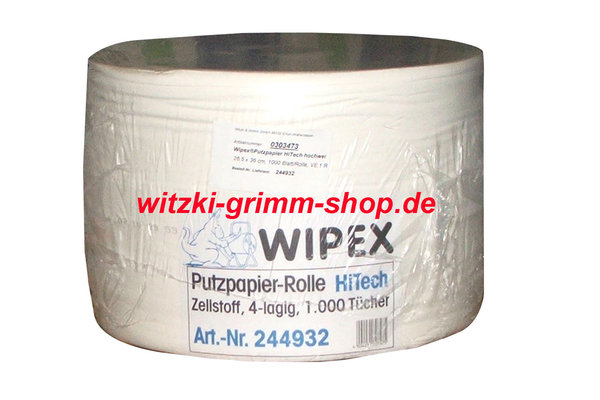 WIPEX HiTech, Putzpapier, 4-lagig, hochweiß