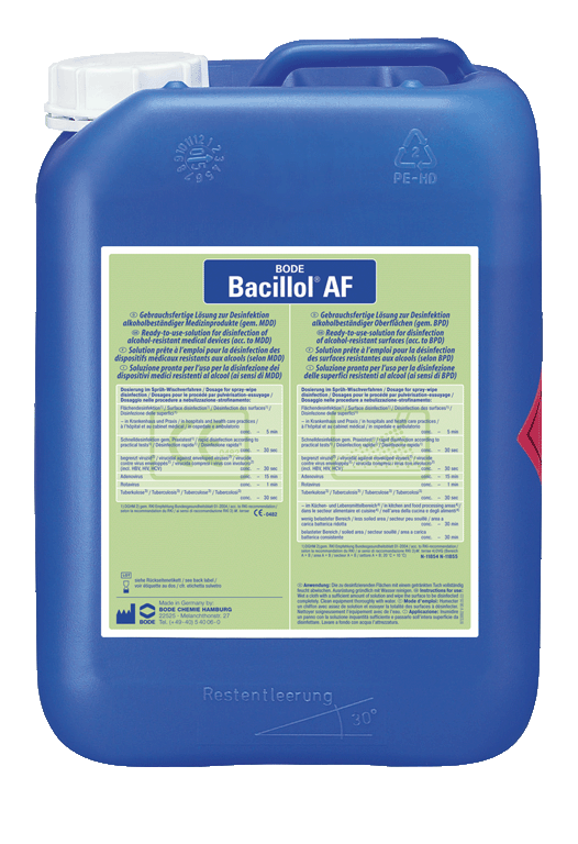 Bacillol AF, Schnelldesinfektionsmittel, 5 Liter Kanister