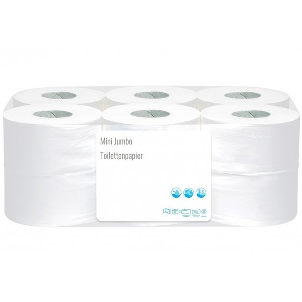 Toilettenpapier, Tissue 170 m Rolle, 2-lagig, weiß, 12 Rollen/VE