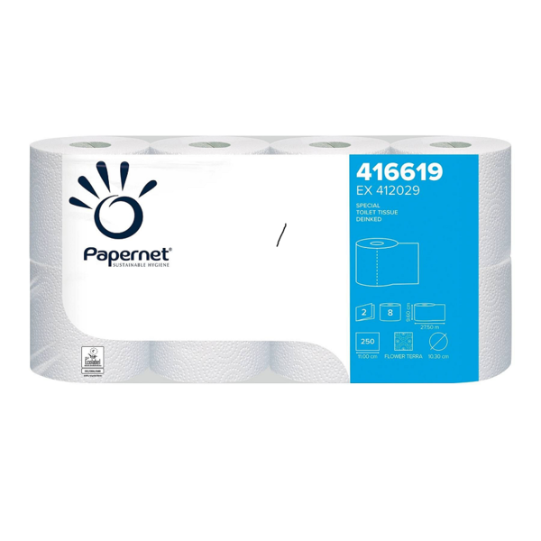 Toilettenpapier, Tissue 250 Blatt, 2-lagig, Papernet 416619*